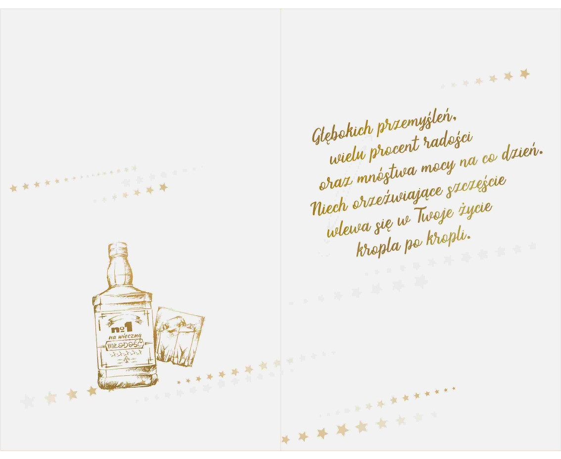 General greeting card, Whiskey Bottle, 13x20,5 cm